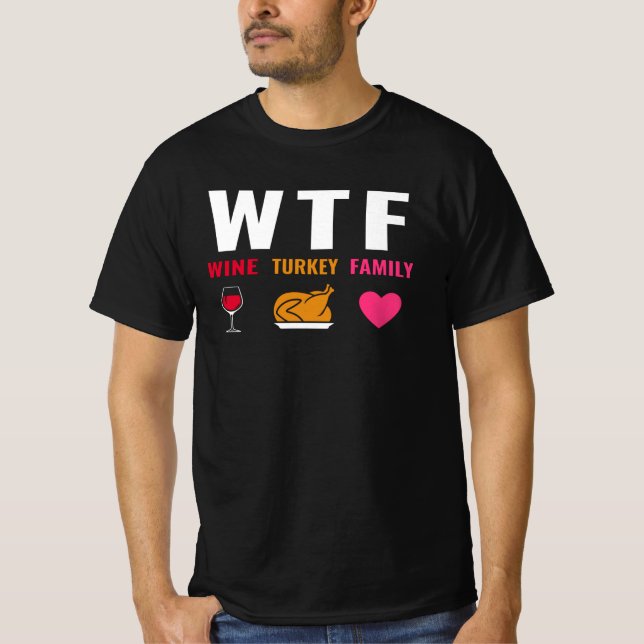 Camiseta Família WTF Wine Turkey (Frente)
