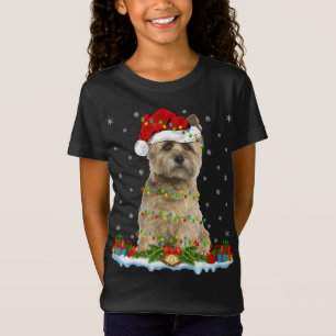 Camiseta Família Xmas Correspondente a Santa Hat Cairn Terr