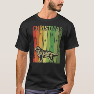 Camiseta Família Xmas Pj Correspondente Retro Bernese Mount