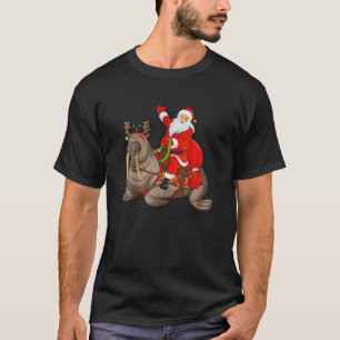 Camiseta Família Xmas que Corresponde a Papais noeis Engraç