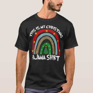 Camiseta Família Xmas Rainbow Matching Grupo My Christmas P