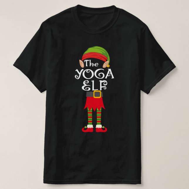 Camiseta família yoga elf correspondente ao natal (Frente do Design)