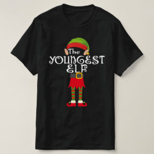Camiseta Família YOUNGEST ELF correspondendo ao Natal