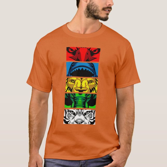 Camiseta família Zyuoh Animals (Frente)