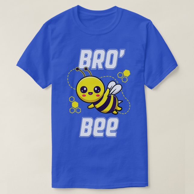 Camiseta Familiar Bee Brother Bro Aniversário Primeiro Dia  (Frente do Design)