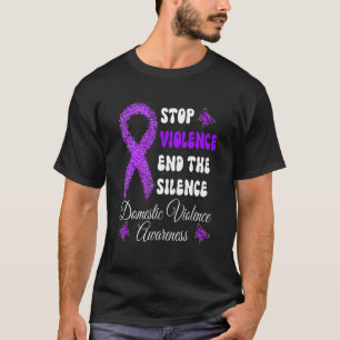 Camiseta Familiar Parem Violência Acabam com Silêncio Violê