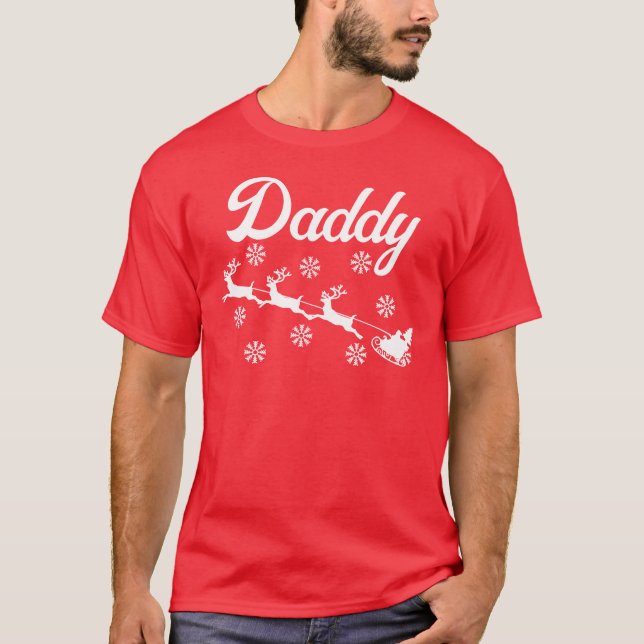 Camiseta Famílias de Natal Personalizadas Correspondendo T- (Frente)
