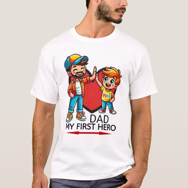 Camiseta Famílias de Pai e Filho do Alto Cinco Bonitos (Frente)