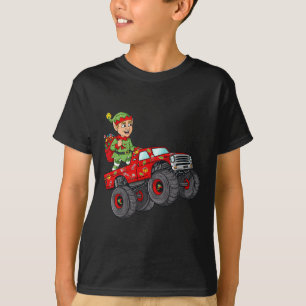 Camiseta Famílias De Rapazes De Caminhões Monstros Do Elf D