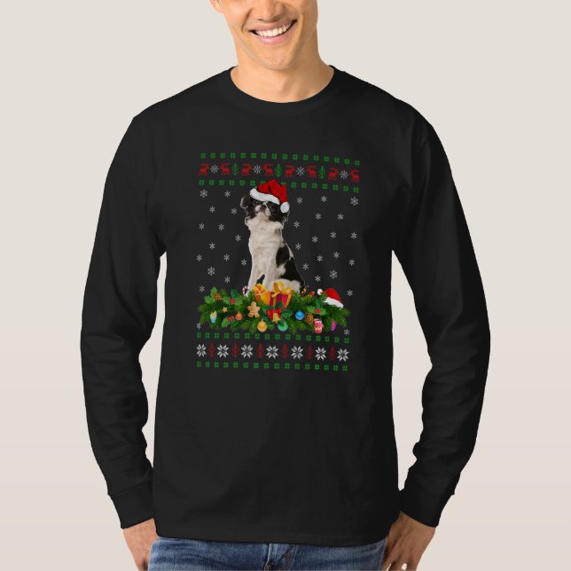 Camiseta Famílias de Xmas Iluminação Feia Japonesa de Chin  (Frente)