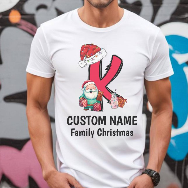 Camiseta Famílias Monogramas Personalizam Com Nome (Criador carregado)