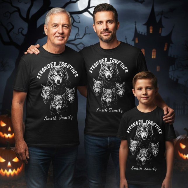 Camiseta Famílias Personalizadas do Dia das Bruxas Mais For (Criador carregado)