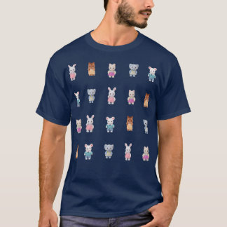 Camiseta Famílias Sylvanian padrão de bebês
