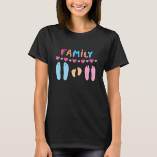 Camiseta Familly Mom Dad Love Baby Boy Girl Kids Family Le