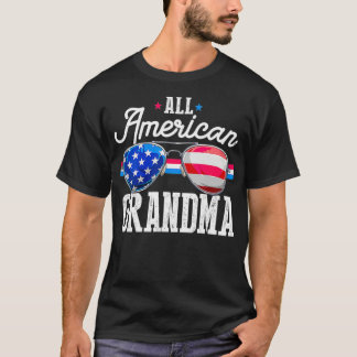Camiseta Family 4th Of July s Matching Grandma American Fla
