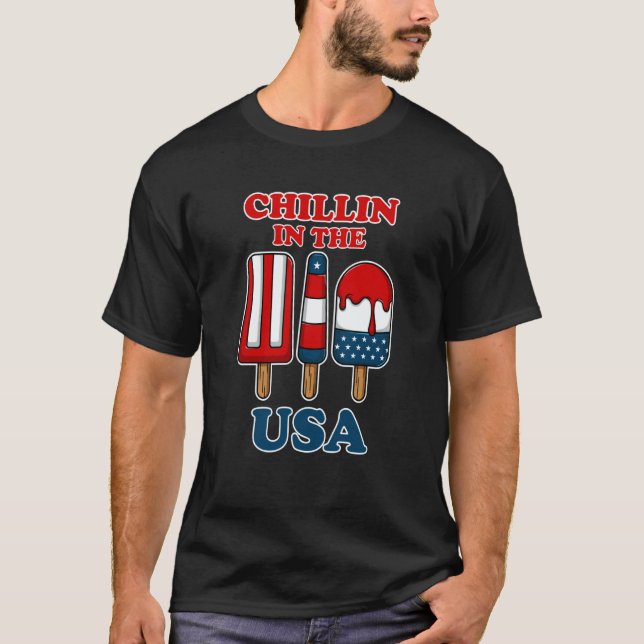 Camiseta Family American Ice & Popsicle USA Red White Blue (Frente)