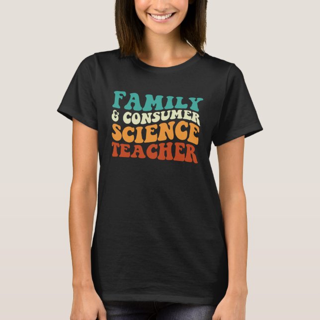 Camiseta Family And Consumer Science Teacher Retro Groovy F (Frente)