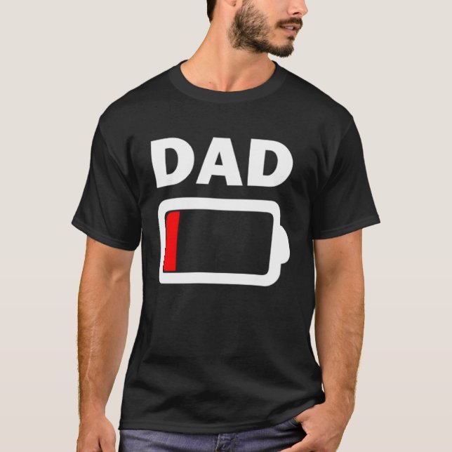 Camiseta Family Battery Low Battery Dad (Frente)