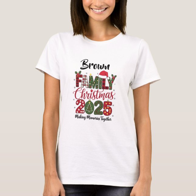 Camiseta  Family Christmas 2025 customizable Matching (Frente)