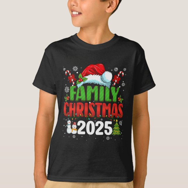 Camiseta Family Christmas 2025 Matching Outfit Santa Squad  (Frente)
