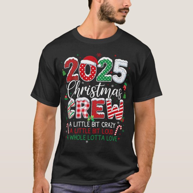 Camiseta Family Christmas 2025 Matching Xmas Squad Santa  (Frente)
