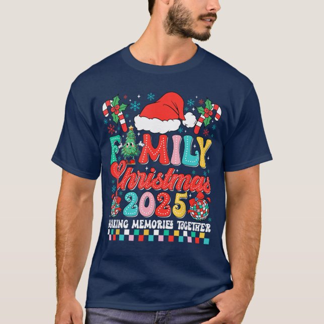 Camiseta Family Christmas 2025 Pajamas Outfit Matching Xmas (Frente)