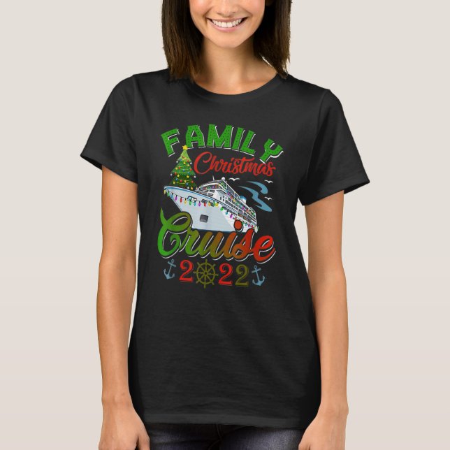 Camiseta Family Christmas Cruise 2022 Cruising  Christmas (Frente)