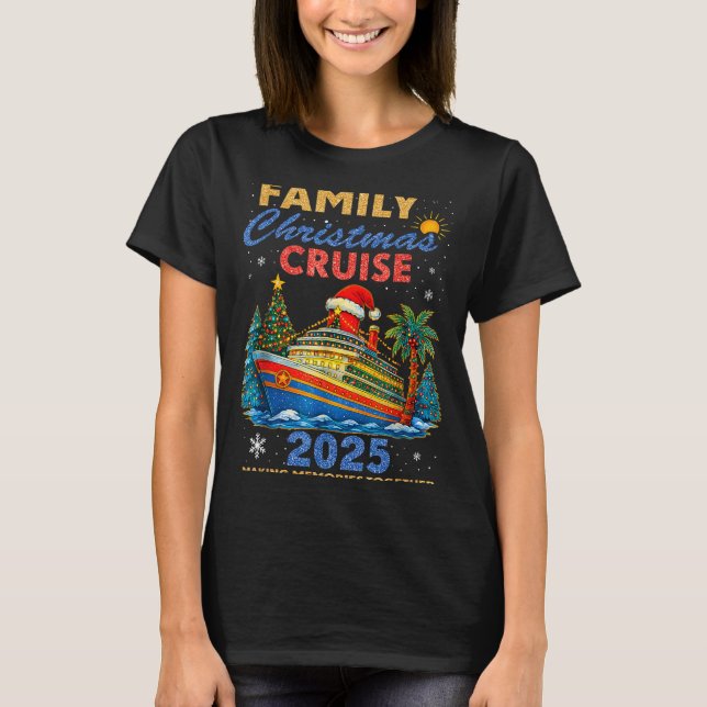 Camiseta Family Christmas Cruise 2025 Matching Family Cruis (Frente)
