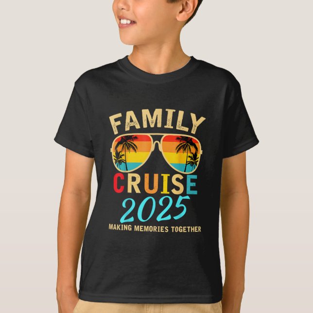 Camiseta Family Cruise 2025 Beach Matching Summer Vacation  (Frente)