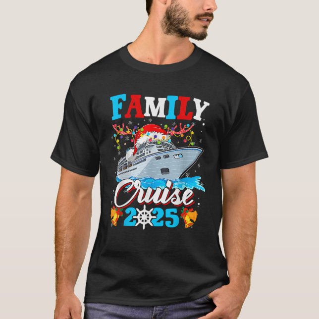 Camiseta Family Cruise 2025 Matching Family Christmas Cruis (Frente)