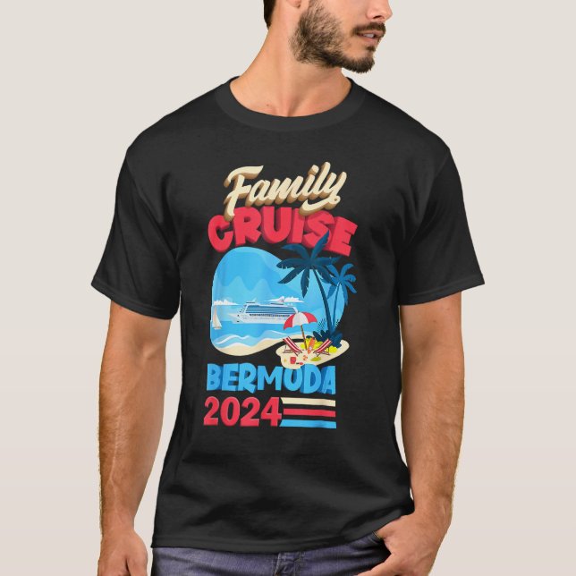 Camiseta Family Cruise Bermuda 2024 Men Women Kids Cruising (Frente)