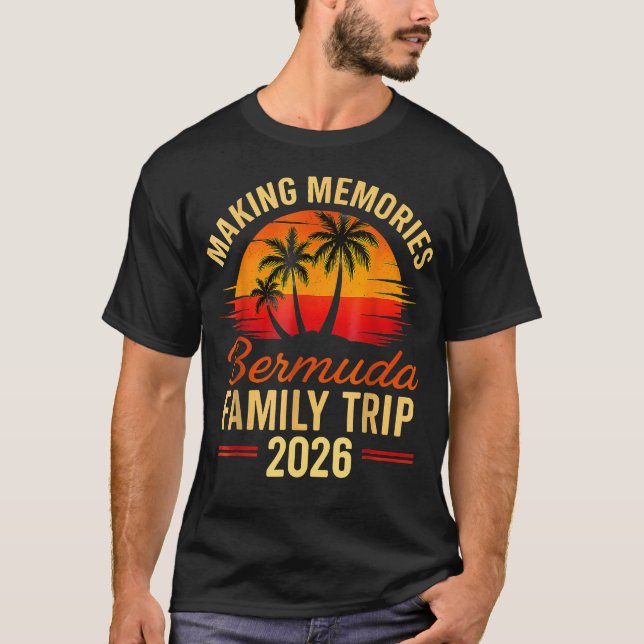 Camiseta Family Cruise Bermuda 2026 Summer Matching Vacatio (Frente)