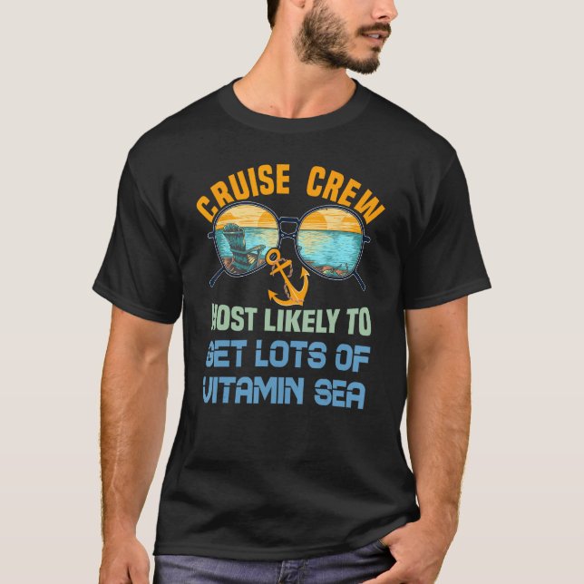 Camiseta Family Cruise Crew Most Likely To Get Lost Of Vita (Frente)