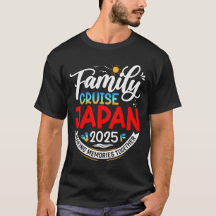 Camiseta Family Cruise Japão 2025 Combinação de Férias Fami