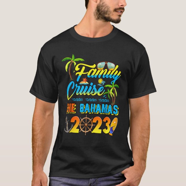 Camiseta Family Cruise The Bahamas 2023 Summer Travel Trip  (Frente)