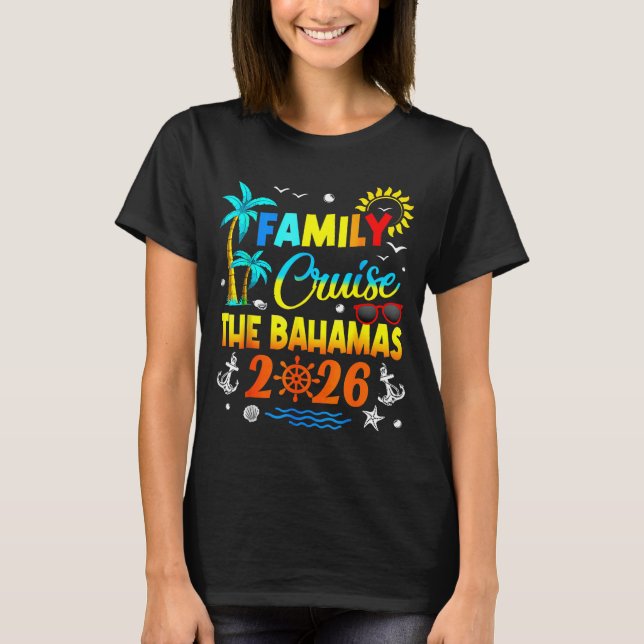 Camiseta Family Cruise The Bahamas 2026 Summer Matching Vac (Frente)