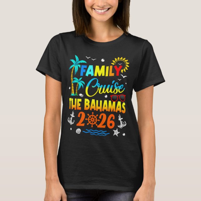 Camiseta Family Cruise The Bahamas 2026 Summer Matching Vac (Frente)
