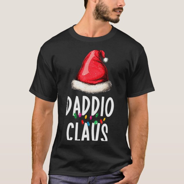 Camiseta Family Daddio Claus Christmas Santa's Pajama Match (Frente)