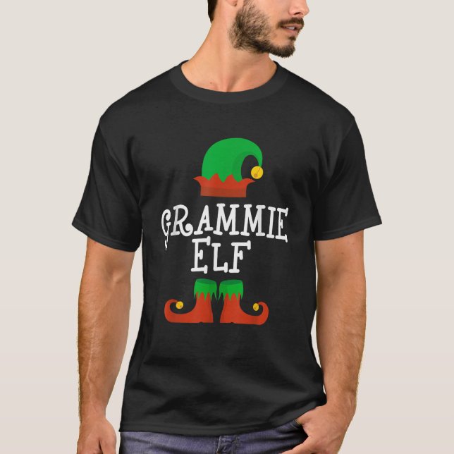 Camiseta Family I m The Grammie Elf Christmas Matching Paja (Frente)
