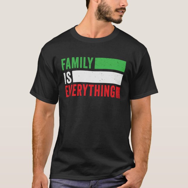 Camiseta Family is Everything Proud Italian Pride Heart Ita (Frente)