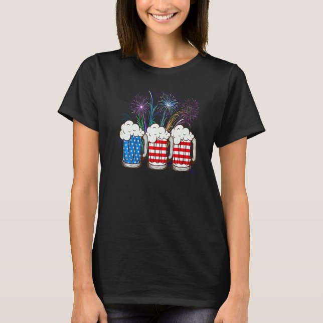 Camiseta Family July 4th Let Day Drink Womens 4th Of July F (Frente)
