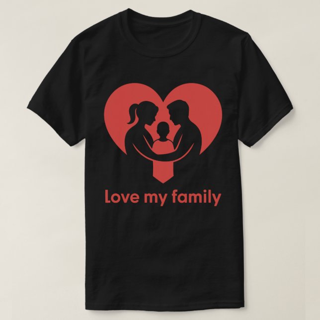 Camiseta Family Love Heart Tee (Frente do Design)