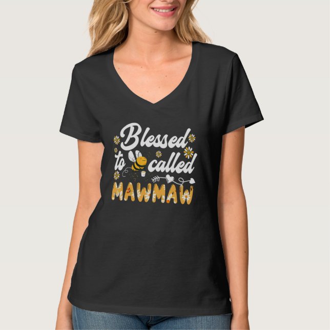 Camiseta Family Matching Blessed to be called Mawmaw Mother (Frente)