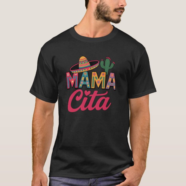 Camiseta Family Matching Mama Cita Sombrero Mexican Party  (Frente)