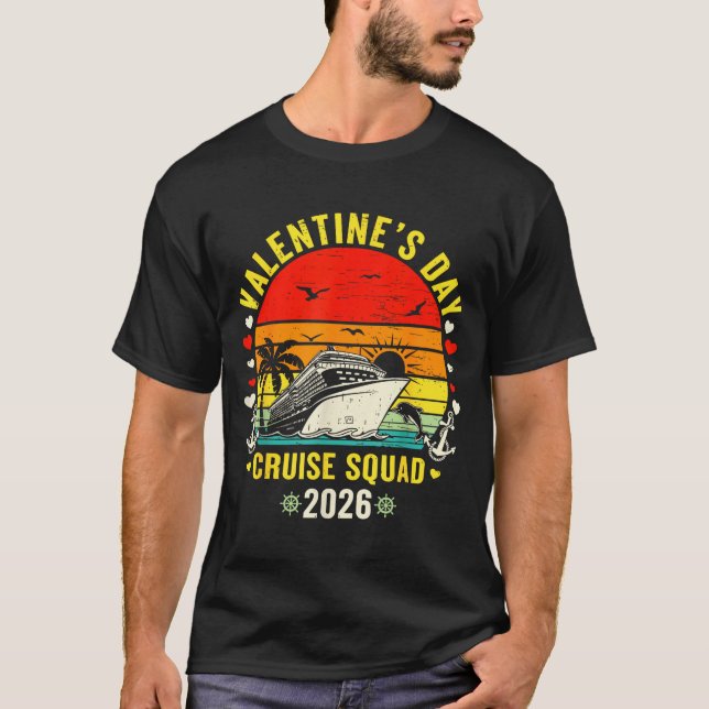 Camiseta Family Matching Valentines Day For Couples Cruise  (Frente)