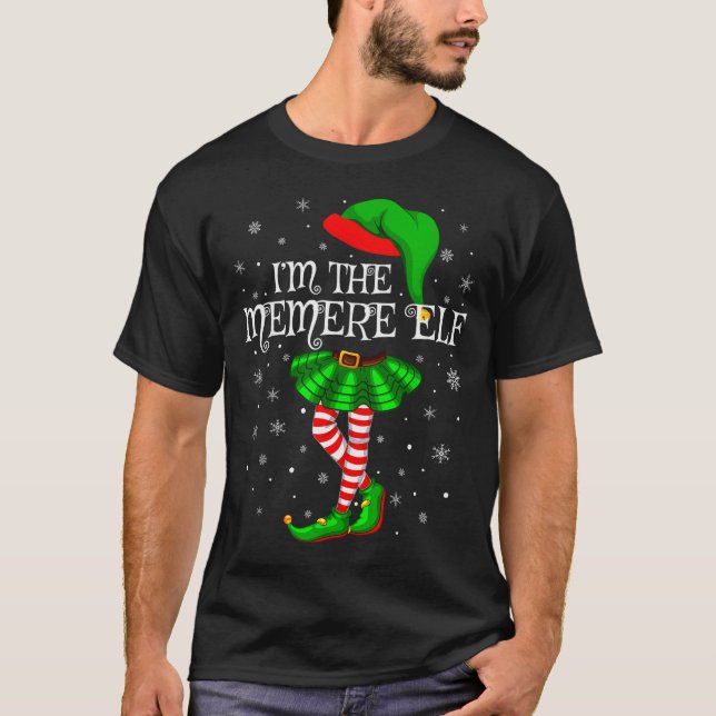 Camiseta Family Matching Women Girls I'm The Memere Elf Chr (Frente)