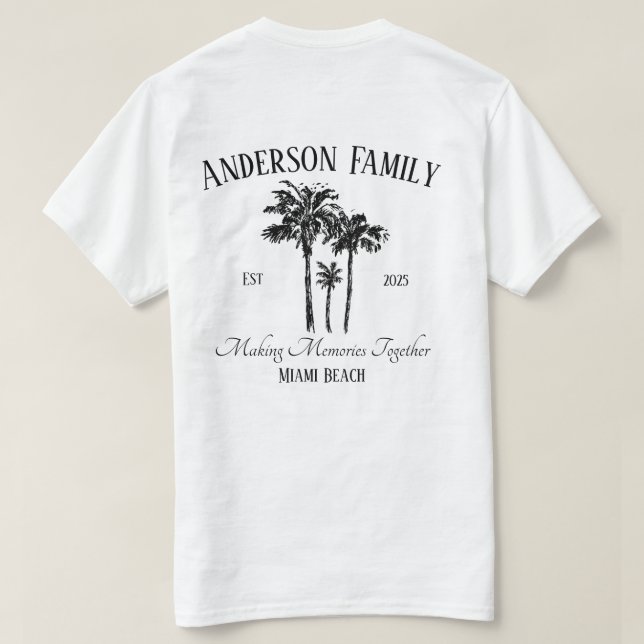 Camiseta Family Reunion matching summer vacation T-Shirt (Verso do Design)