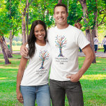 Camiseta Family Reunion Rainbow Family Tree<br><div class="desc">There is a Family Reunion T-shirt for all the men of the family! These stylish T-shirts are decorated with a family tree in the colors of the rainbow. Customize them with your family name and the year. This unique design is a print of my Family Tree mosaic which was made...</div>