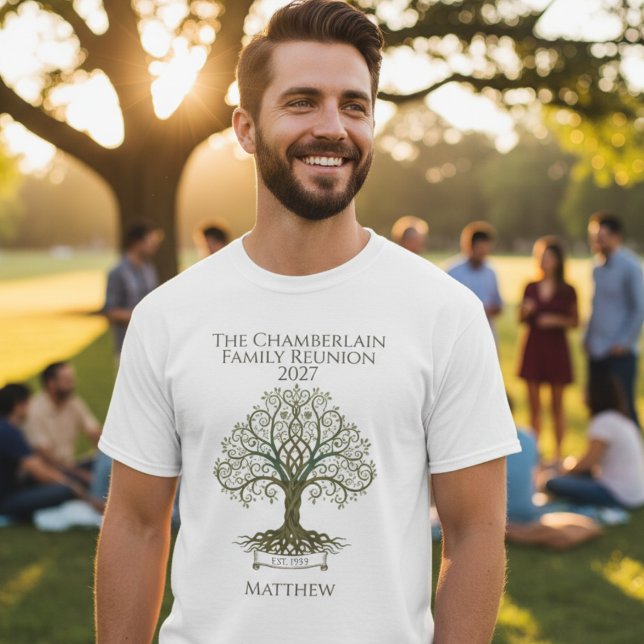 Camiseta Family Reunion Tree of Life (Men's family reunion tshirt)