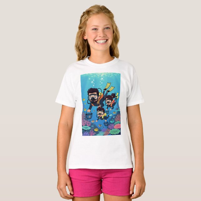Camiseta Family Scuba Diving Fun (Frente Completa)